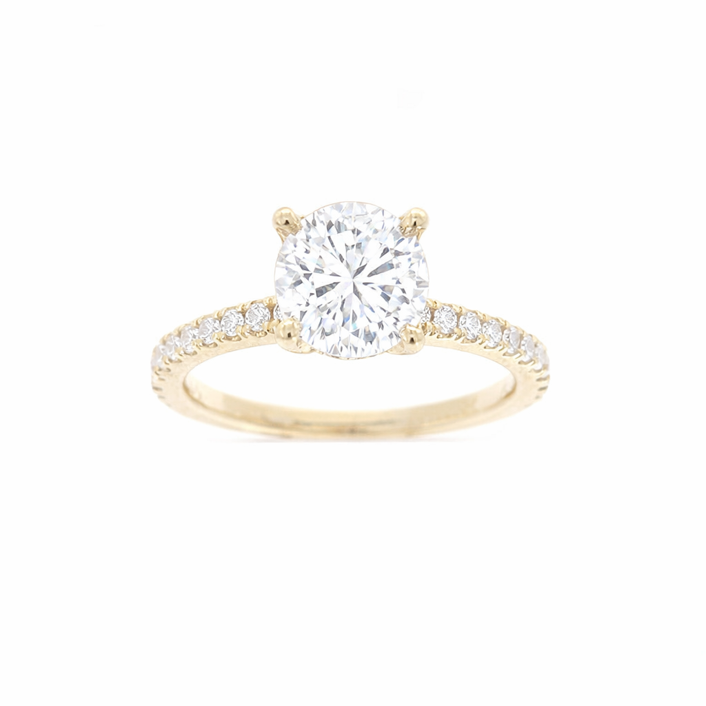 Ladies 14kt Yellow Gold 0.30cts Diamond Engagement Ring Setting