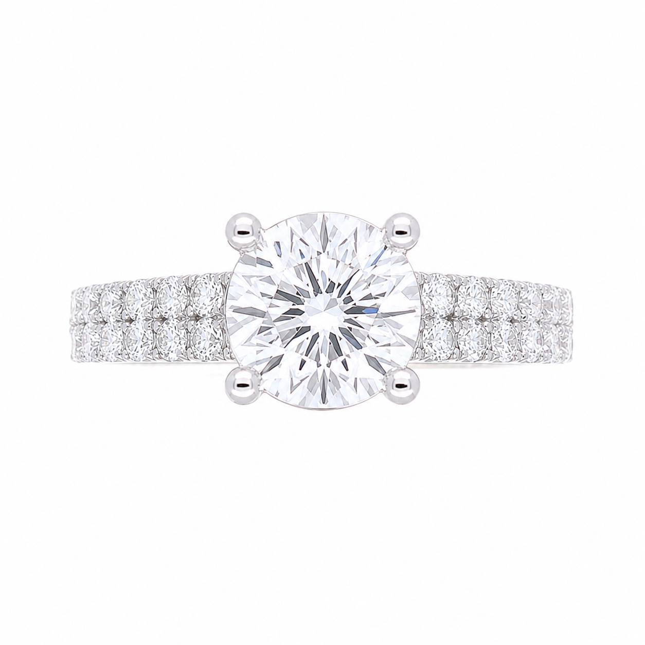 Ladies 14kt White Gold 0.72cts Diamond Engagement Ring Setting
