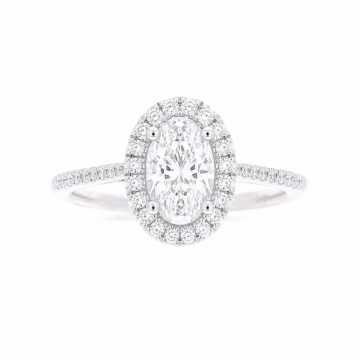 Ladies 14kt White Gold 0.19cts Diamond Engagement Ring Setting