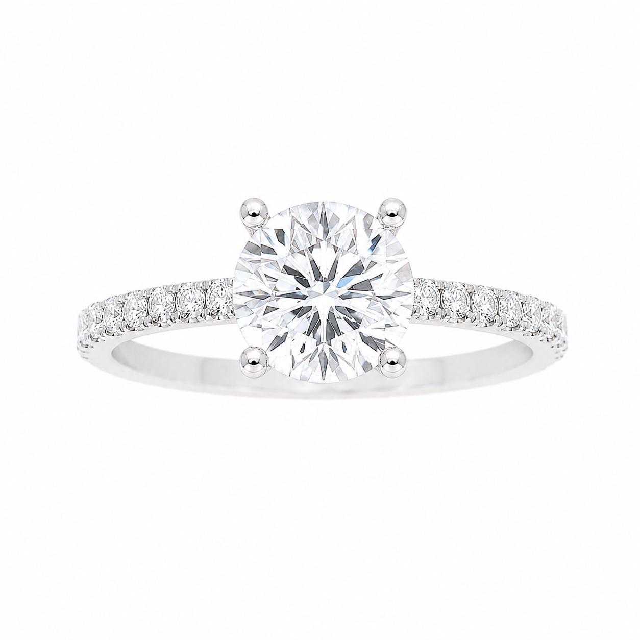 Ladies 14kt White Gold 0.35cts Diamond Engagement Ring Setting