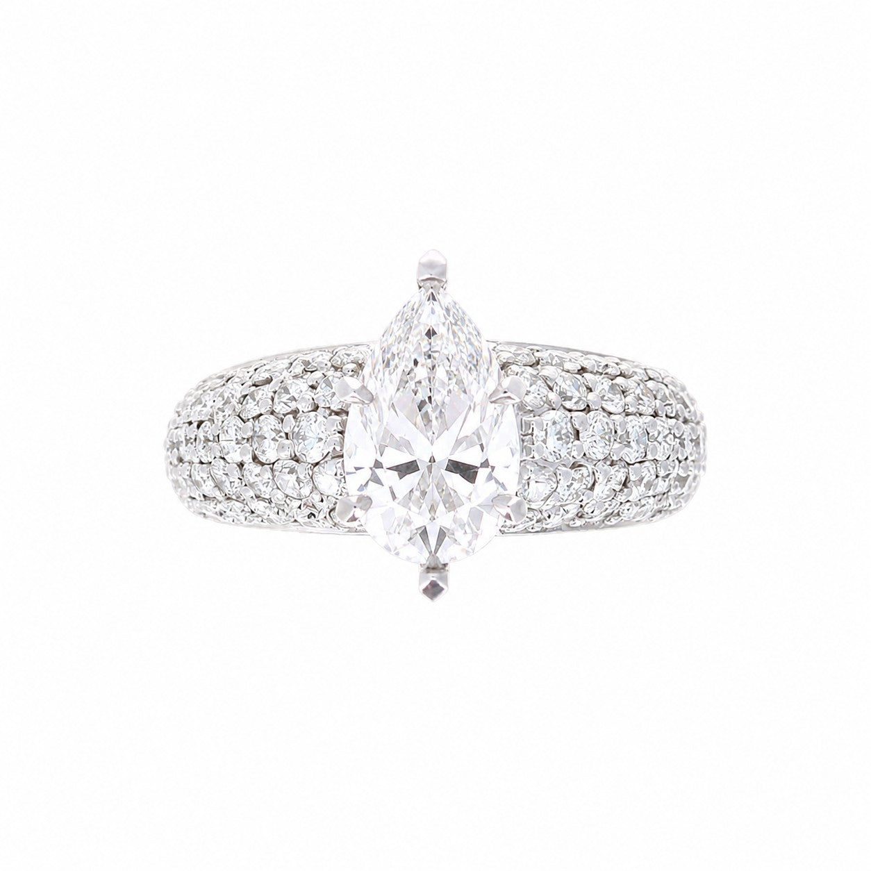 Ladies 18kt White Gold 1.28cts Diamond Engagement Ring Setting