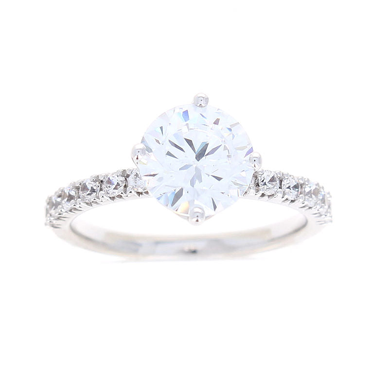 Ladies 14kt White Gold 0.43cts Diamond Engagement Ring Setting By Zeghani