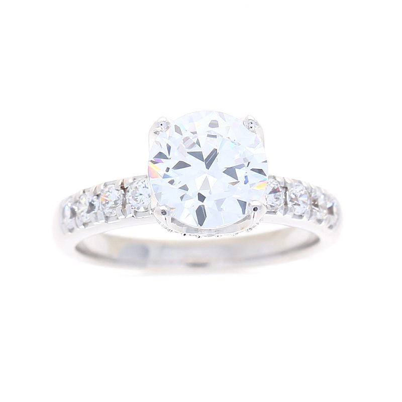 Ladies 14kt White Gold 0.51cts Diamond Engagement Ring Setting By Zeghani