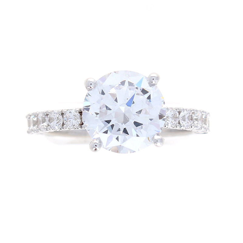Ladies 14kt White Gold 0.71cts Diamond Engagement Ring Setting By Zeghani