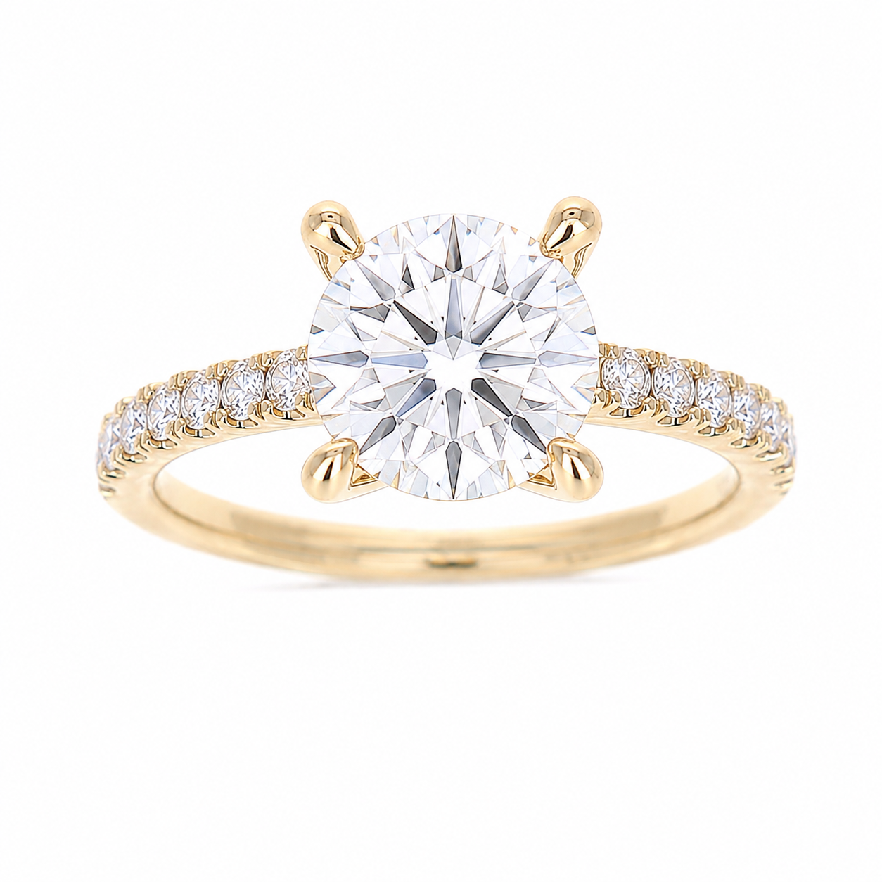 Ladies 14kt Yellow Gold 0.35cts Diamond Engagement Ring Setting