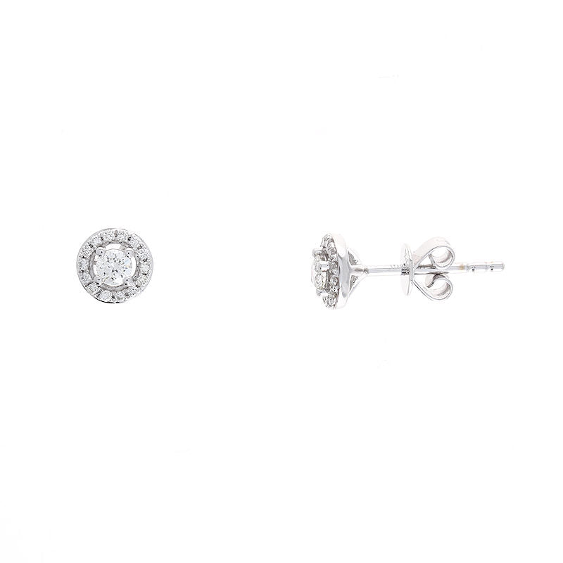 Ladies 14kt White Gold 0.25cts Diamond Earrings