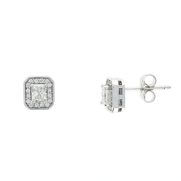 Ladies 18kt White Gold 0.71cts Diamond Earrings