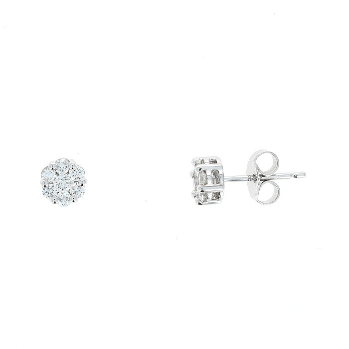 Ladies 14kt White Gold 0.50cts Diamond Earrings