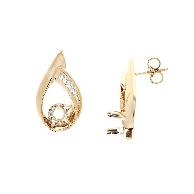 Ladies 14kt Yellow Gold 0.24cts Diamond Earrings