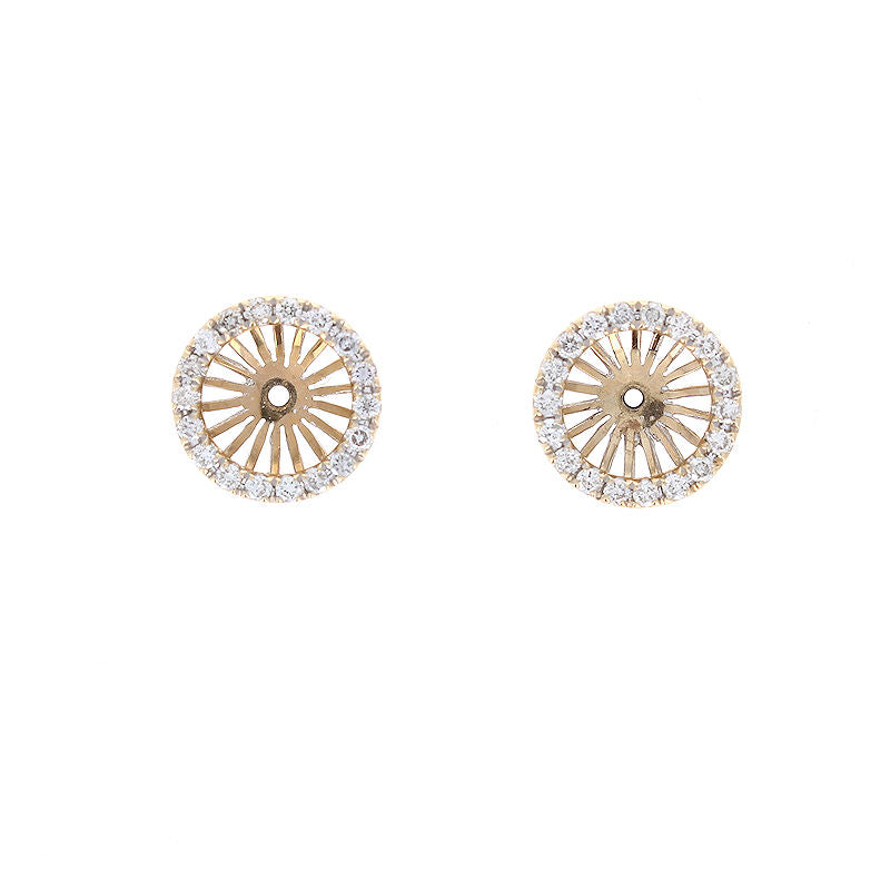 Ladies 14kt Yellow Gold 0.38cts Diamond Earring Jackets