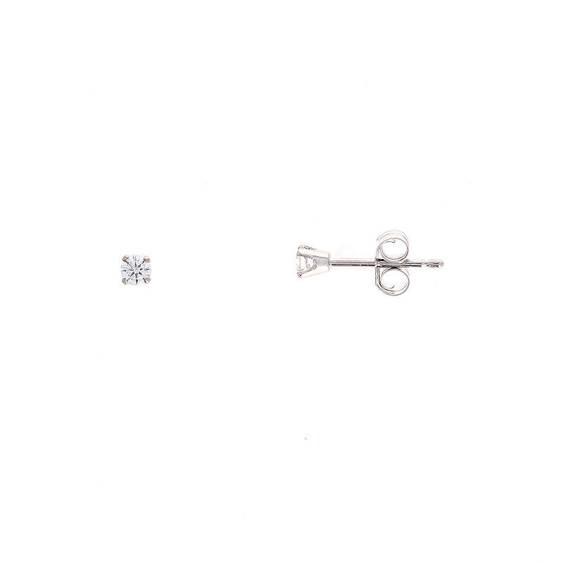 Ladies 14kt White Gold 0.10cts Diamond Earrings
