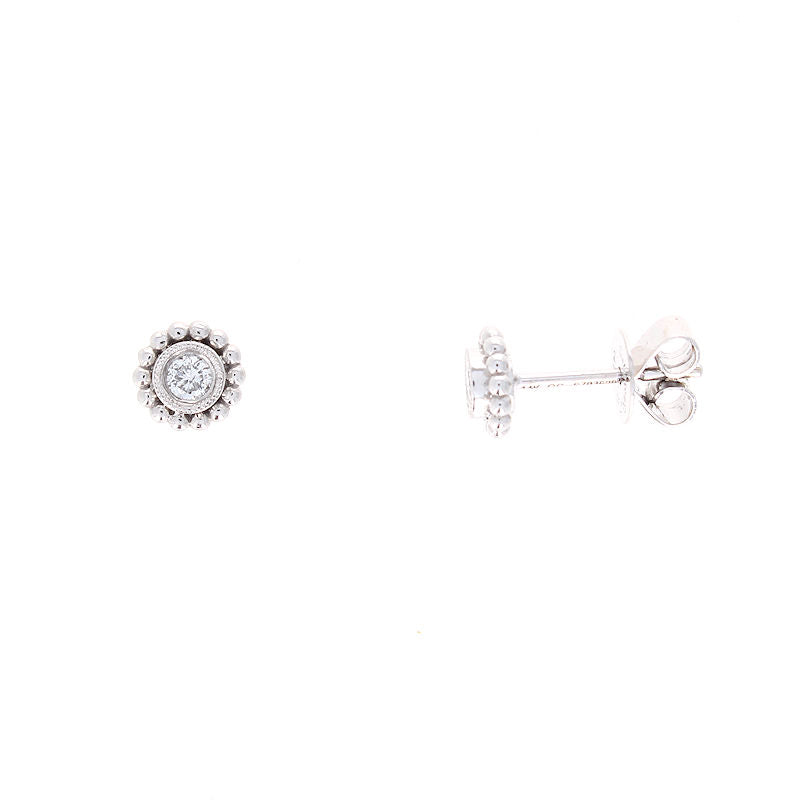 Ladies 14kt White Gold 0.14cts Diamond Earrings