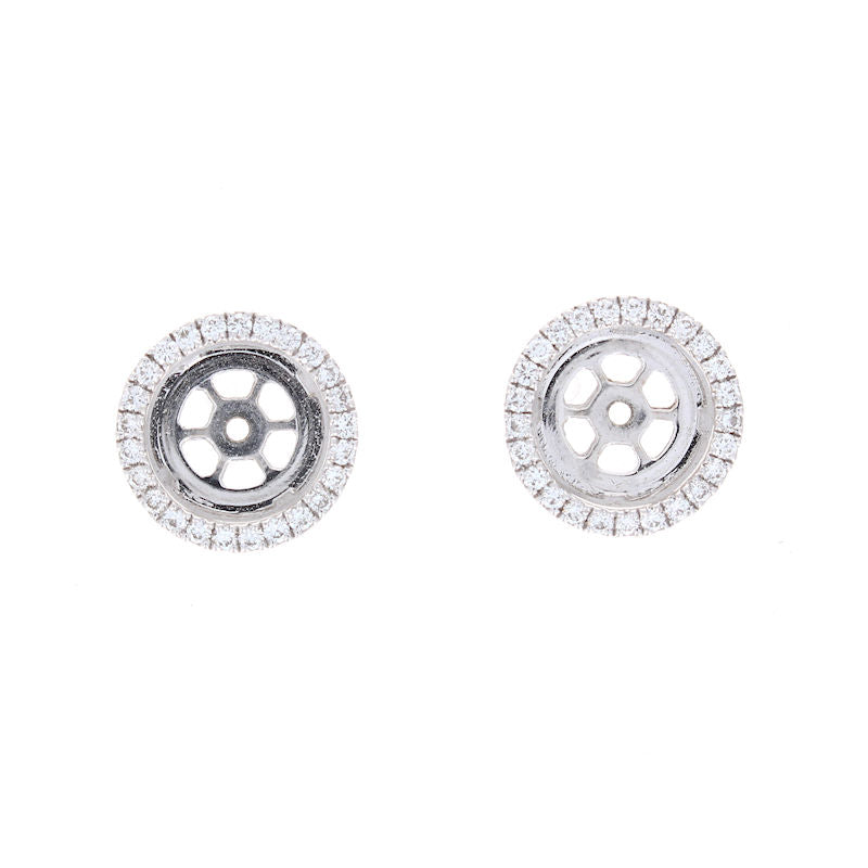 Ladies 18kt White Gold 0.52cts Diamond Earring Jacket