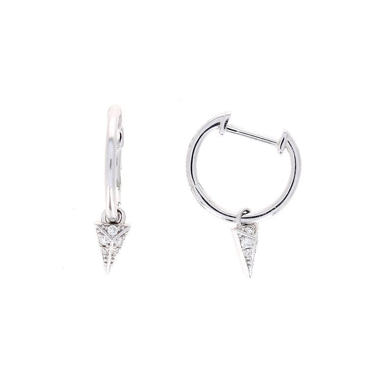 Ladies 14kt White Gold 0.06cts Diamond Earrings