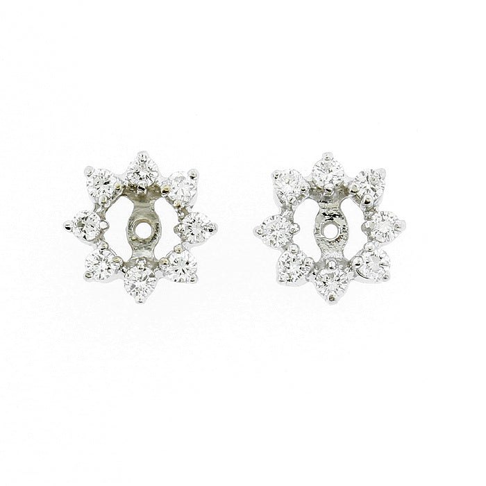 Ladies 14kt White Gold 0.48cts Diamond Earring Jackets