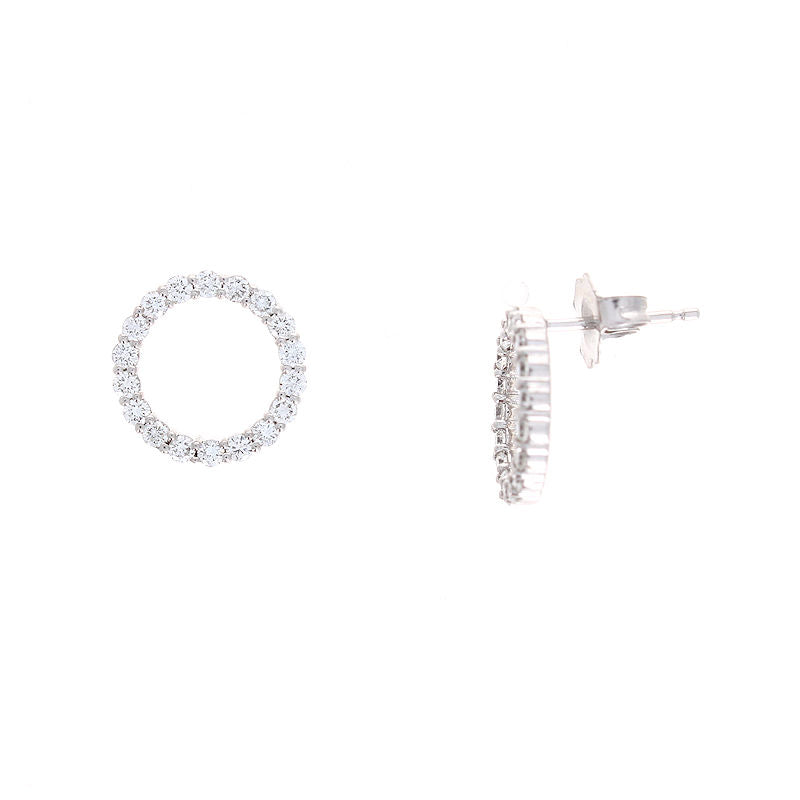 Ladies 14kt White Gold 0.59cts Diamond Earrings