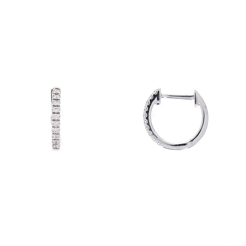 Ladies 14kt White Gold 0.10cts Diamond Earrings