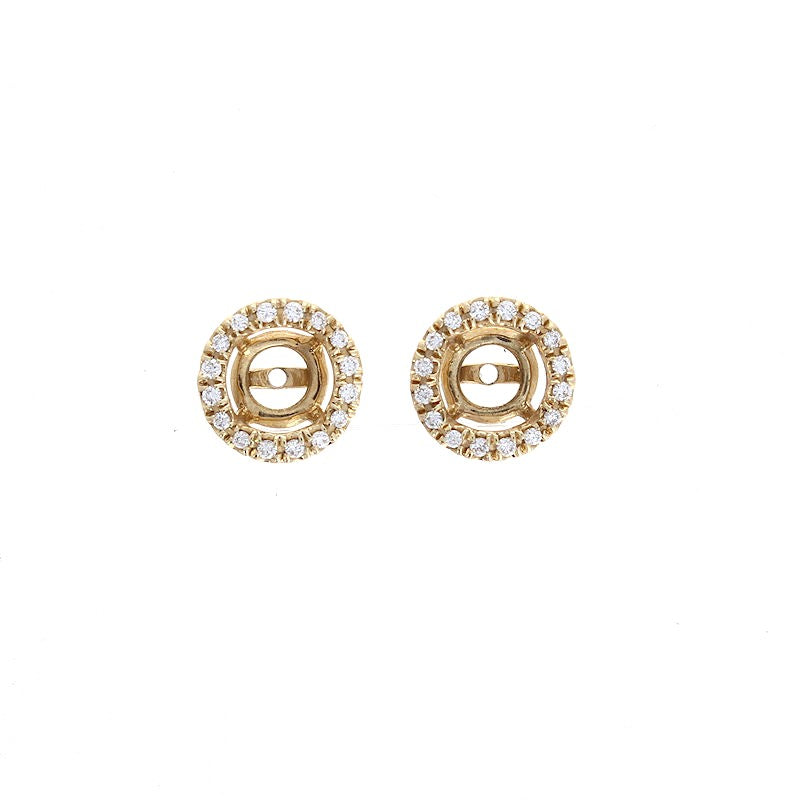 Ladies 14kt Yellow Gold 0.10ct Diamond Earring Jackets