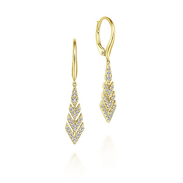 Ladies 14kt Yellow Gold 0.27cts Diamond Earrings