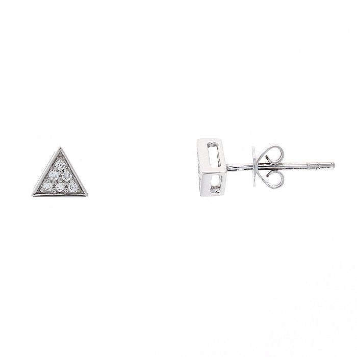 Ladies 14kt White Gold 0.08cts Diamond Earrings