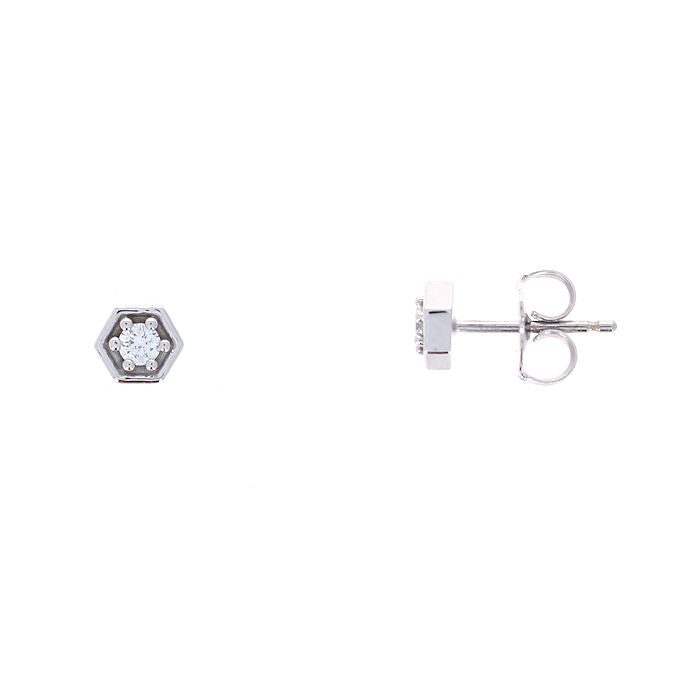 Ladies 14kt White Gold 0.14cts Diamond Earrings