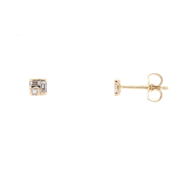 Ladies 14kt Yellow Gold 0.16cts Diamond Earrings