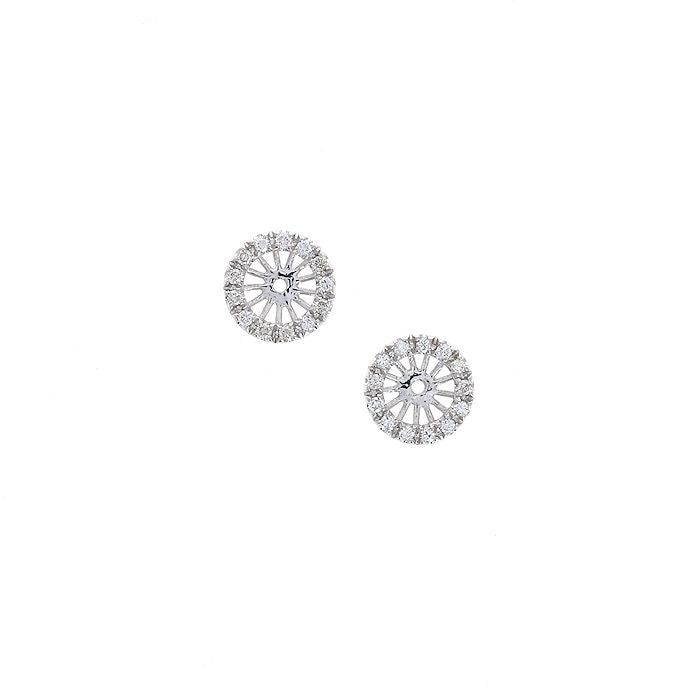 Ladies 14kt White Gold 0.24cts Diamond Earring Jackets