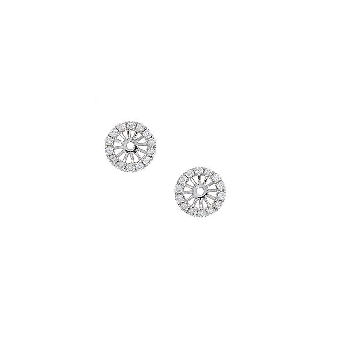 Ladies 14kt White Gold 0.29cts Diamond Earring Jackets
