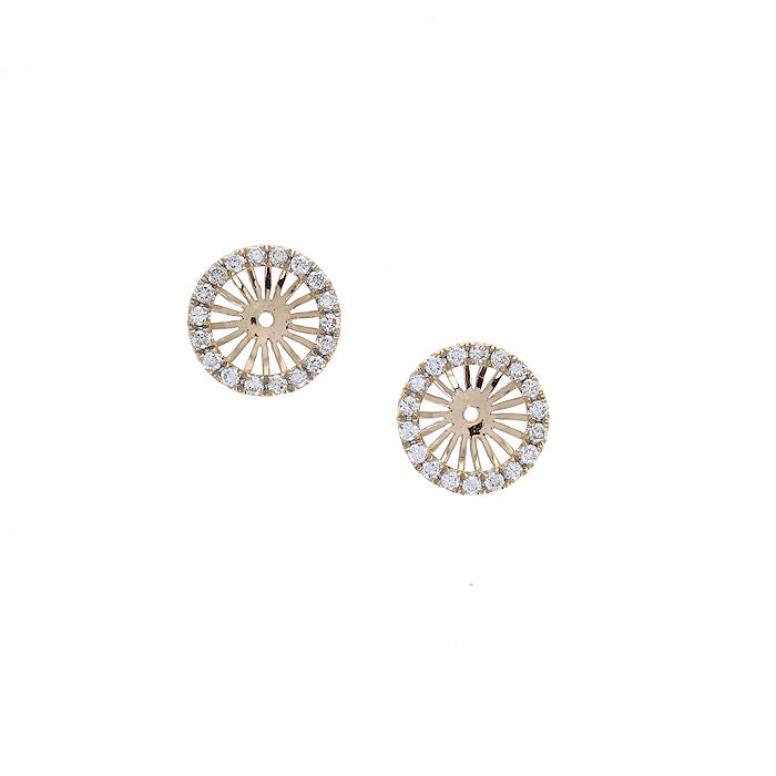 Ladies 14kt Yellow Gold 0.40cts Diamond Earring Jackets