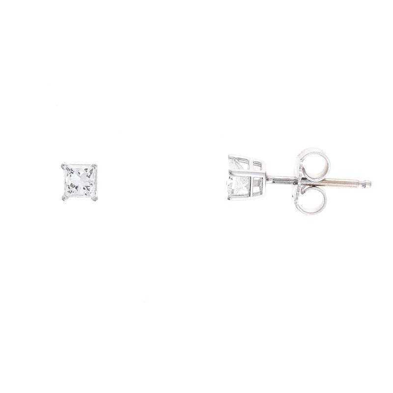 Ladies 14kt White Gold 0.47cts Diamond Stud Earrings