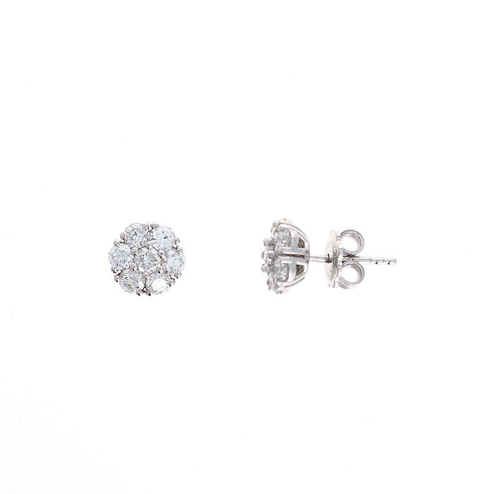 Ladies 14kt White Gold 1.48cts Diamond Earrings