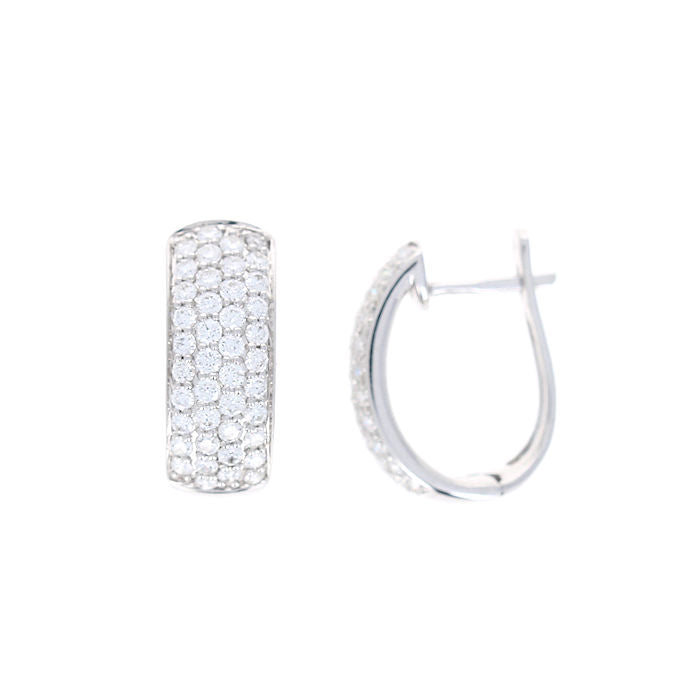 Ladies 18kt White Gold 1.10cts Diamond Earrings