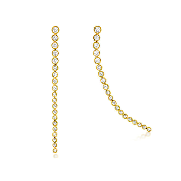 Ladies 14kt Yellow Gold 1.00cts Diamond Earrings