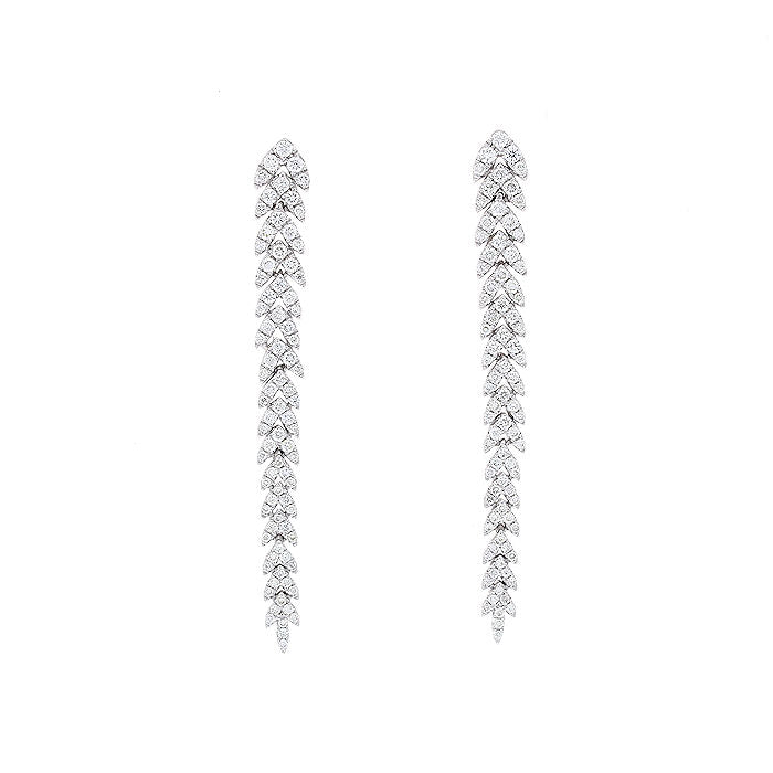 Ladies 14kt White Gold 0.72cts Diamond Earrings