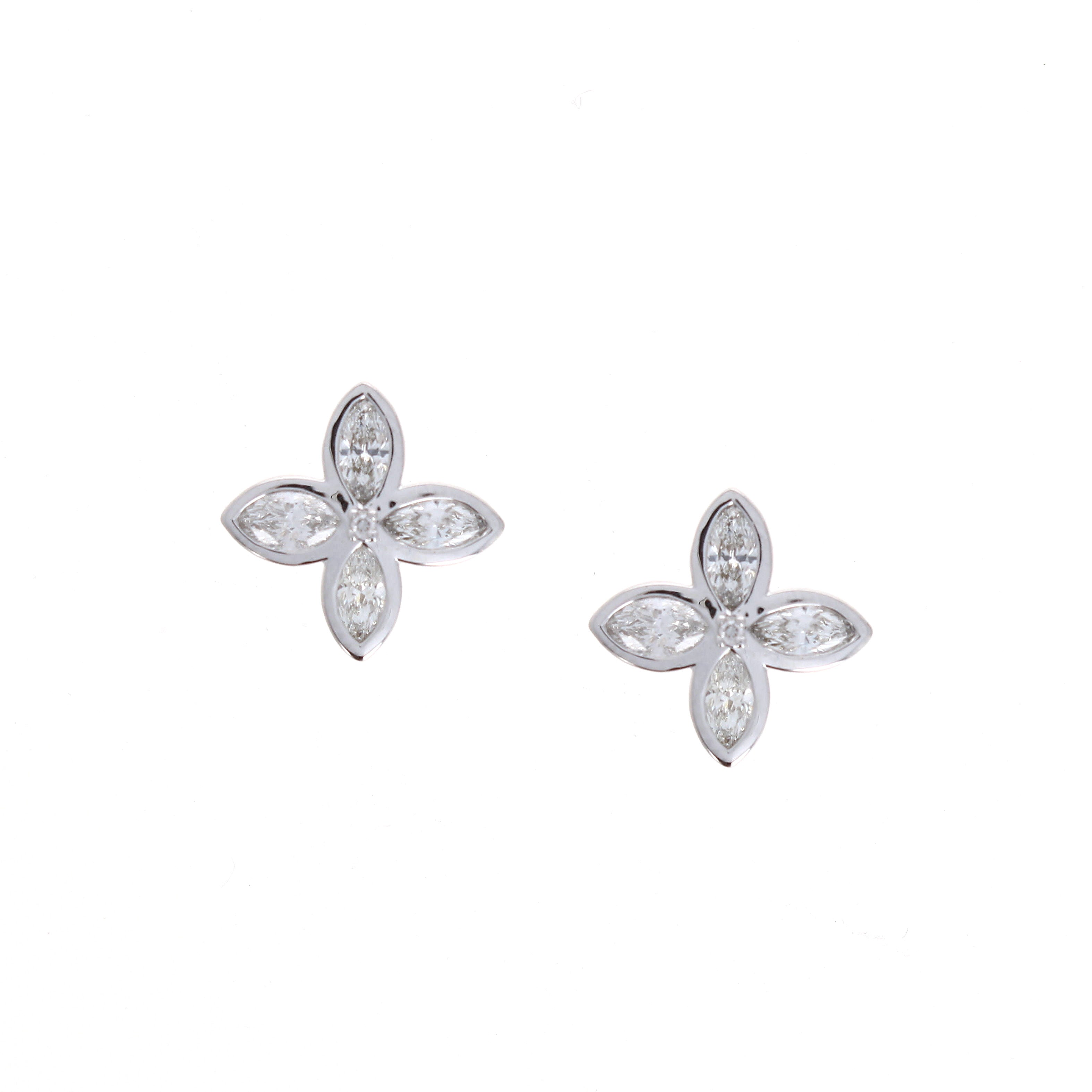 Ladies 14kt White Gold 0.81cts Diamond Earrings