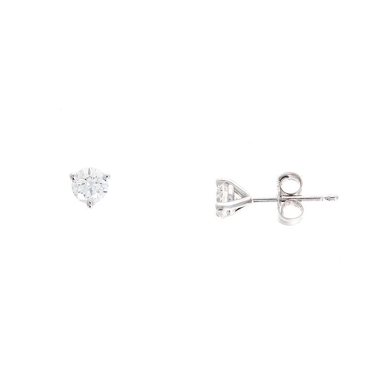 Ladies 14kt White Gold 0.50cts Diamond Earrings