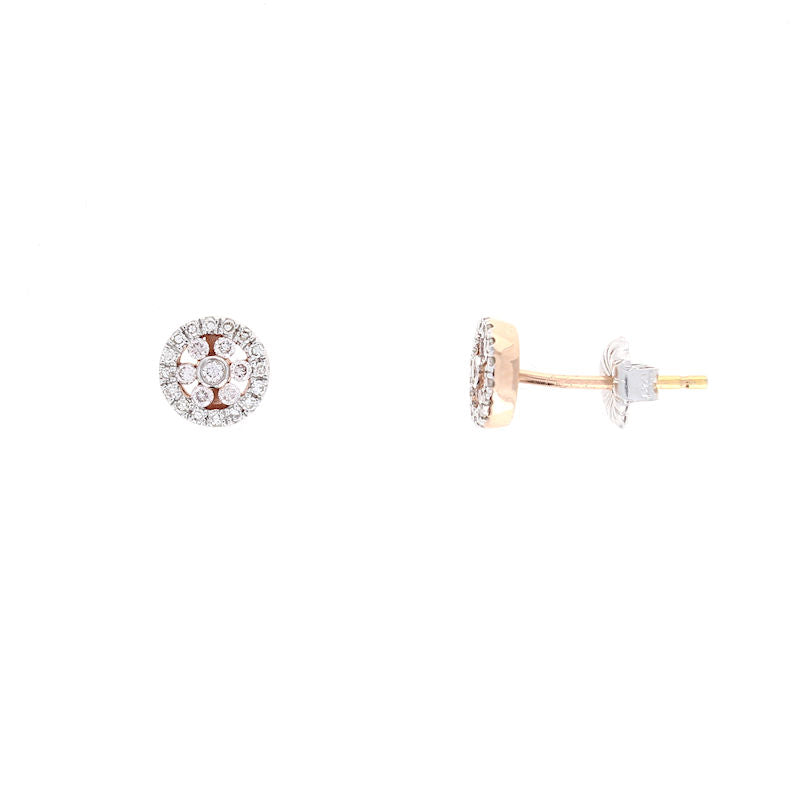 Ladies 14kt Rose Gold 0.20ct Diamond Earrings