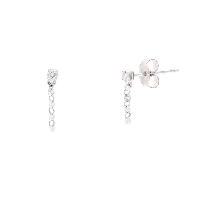 Ladies 14kt White Gold 0.33cts Diamond Earrings
