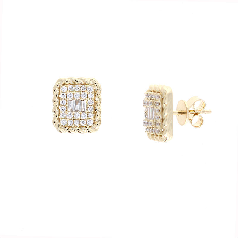 Ladies 14kt Yellow Gold 0.54cts Diamond Stud Earrings