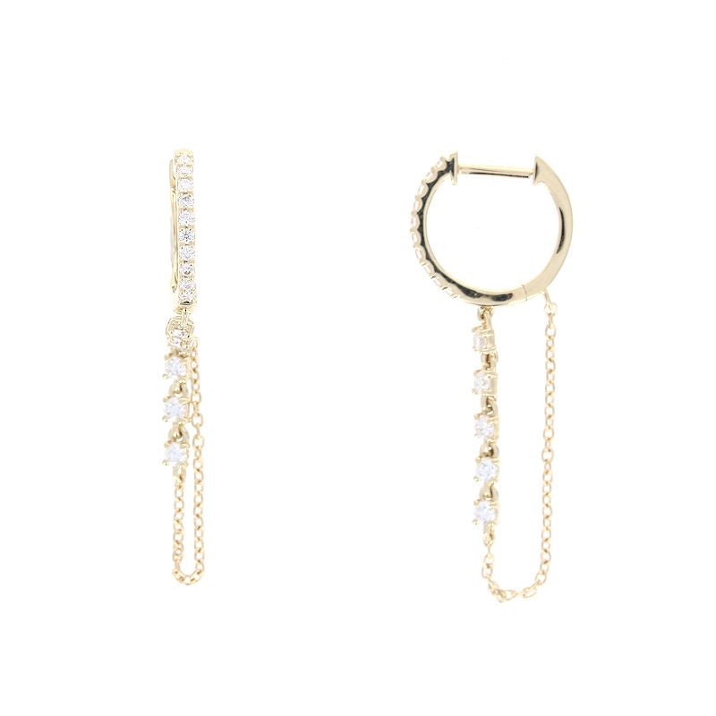 Ladies 14kt Yellow Gold 0.40cts Diamond Earrings