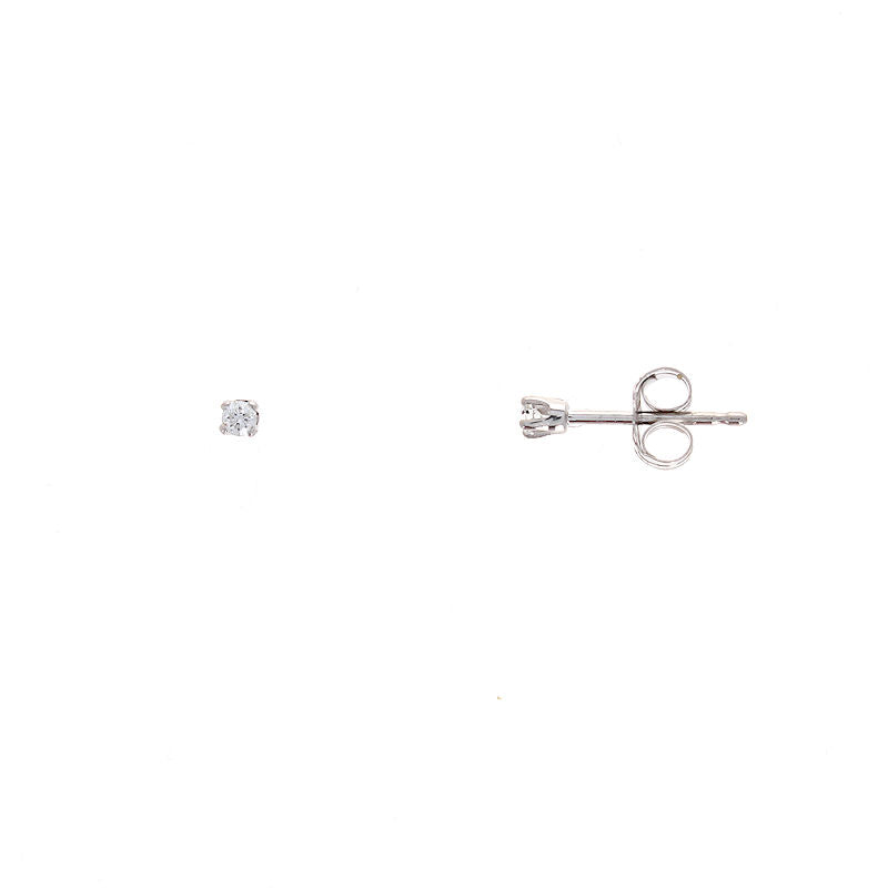Ladies 14kt White Gold 0.05cts Diamond Earrings