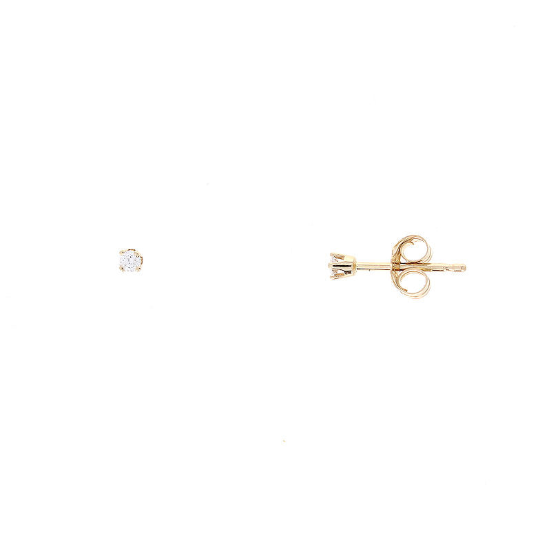 Ladies 14kt Yellow Gold 0.05cts Diamond Earrnigs