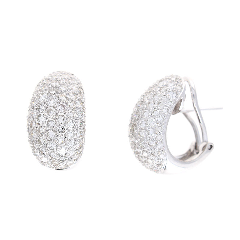 Ladies 18kt White Gold 4.42cts Diamond Earrings