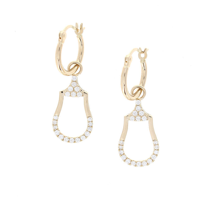 Ladies 14kt Yellow Gold 0.30cts Diamond Earrings