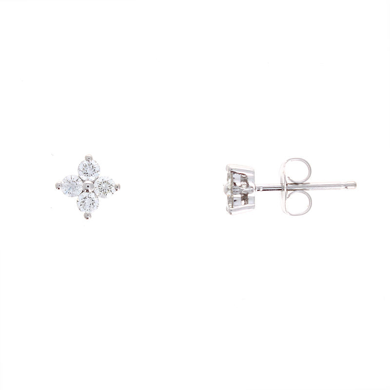 Ladies 14kt White Gold 0.50cts Diamond Earrings