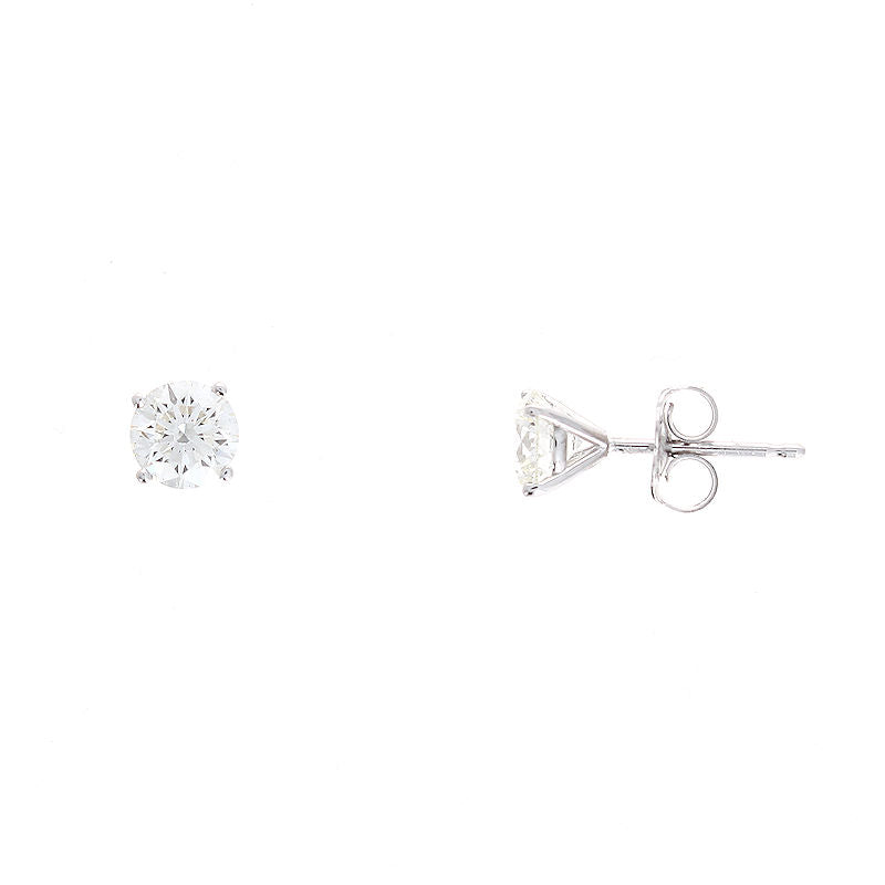 Ladies 14kt White Gold 1.03cts Diamond Stud Earrings