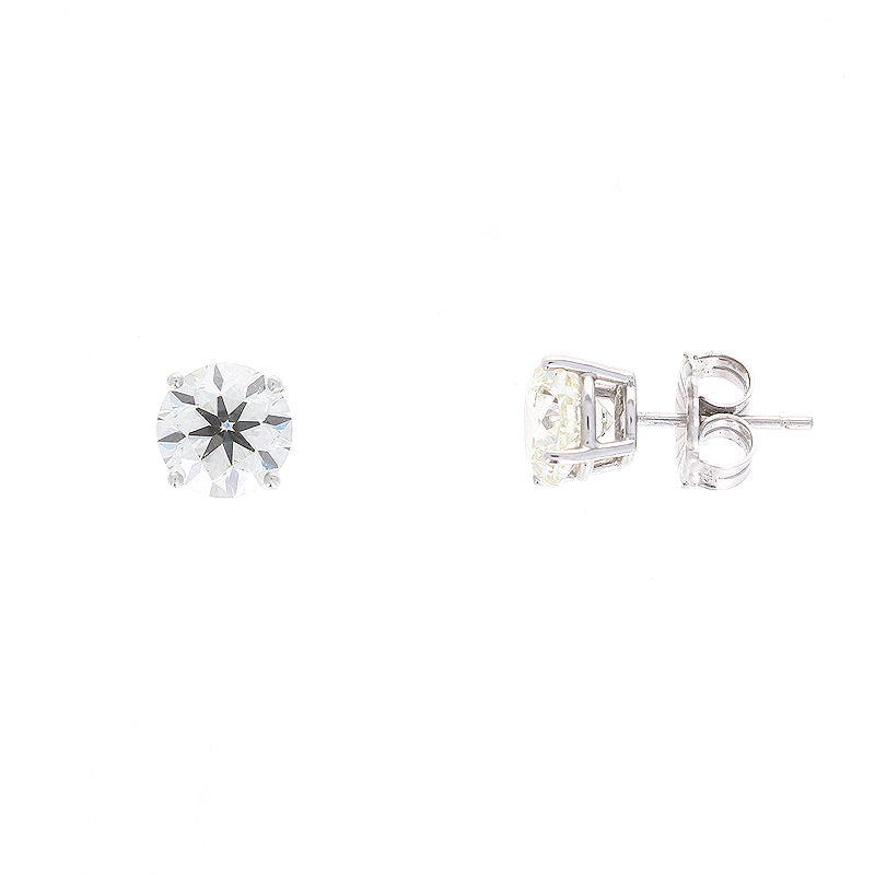 Ladies 14kt White Gold 3.00cts Diamond Stud Earrings