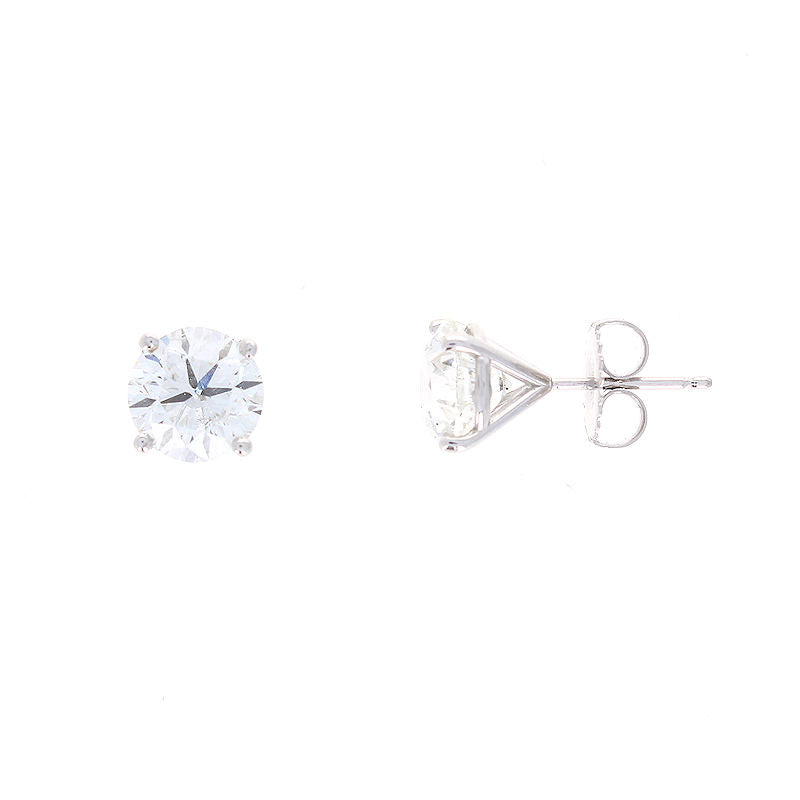 Ladies 14kt White Gold 4.00cts Diamond Stud Earrings