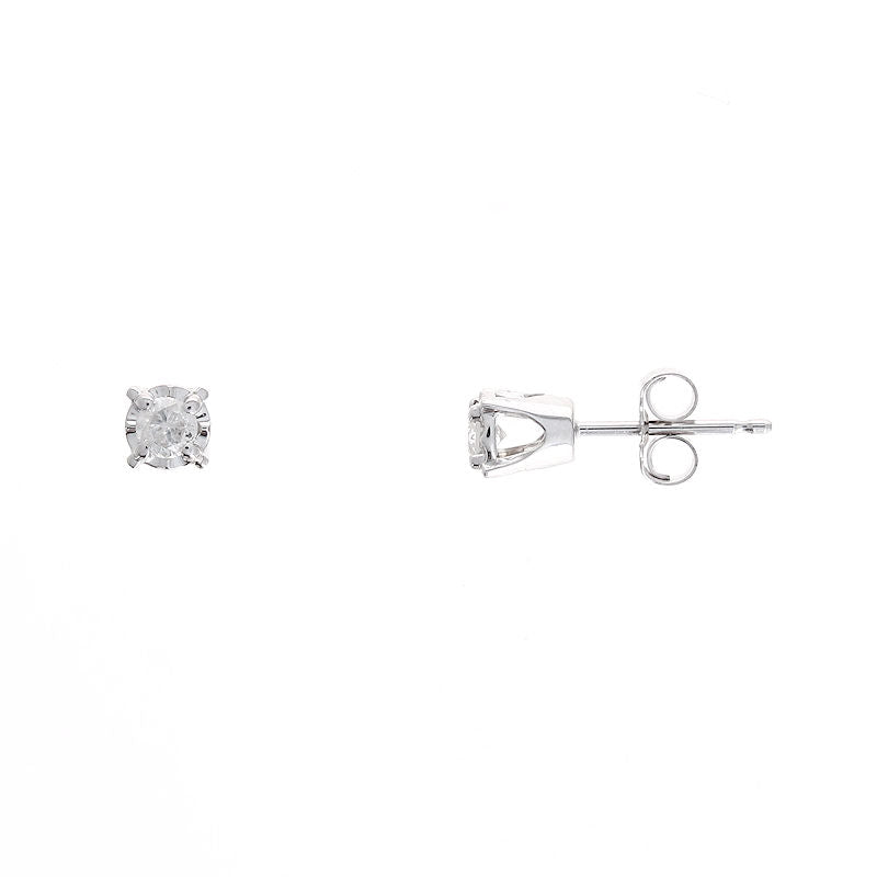 Ladies 14kt White Gold 0.20cts Diamond Stud Earrings