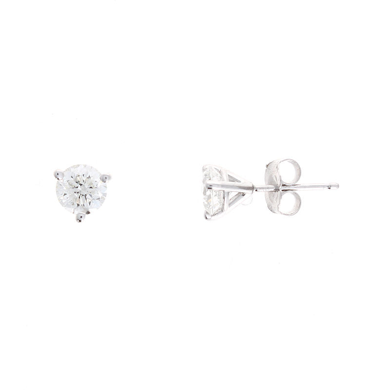Ladies 14kt White Gold 1.25cts Diamond Stud Earrings